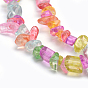 Crackle Glass Beads Strands, Chip
