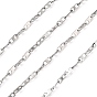 304 Stainless Steel Mariner Link Chains, Unwelded, 2x2mm