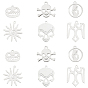 Unicraftale 12Pcs 6 Style 201 Stainless Steel Pendants, Mixed Shapes