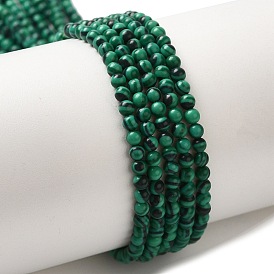 Synthetic Malachite Beads Strands, Round