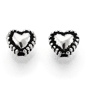 925 Sterling Silver Beads, Heart