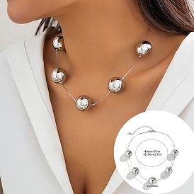 Ccb пластиковое круглое ожерелье из бисера для женщин