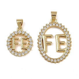 Латунные микро проложить кубического циркония подвески, слово fe, долговечный, без кадмия и без свинца, стойки покрытие, реальный 18 k позолоченный