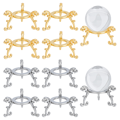 10 шт. 2 цветной сплав минеральный держатель дисплея, подставки для хрустальных шаров