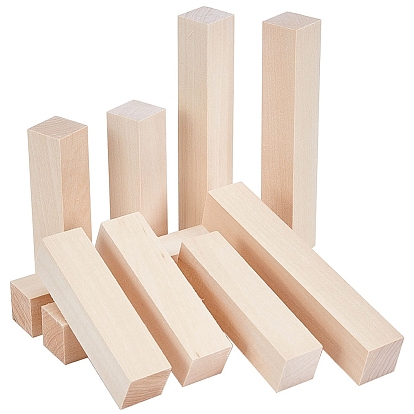 Unfinished Blank Wood, for DIY Carving and Painting Crafts, Rectangle