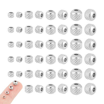 120шт 4 стиль 303 бусины из нержавеющей стали, рондель