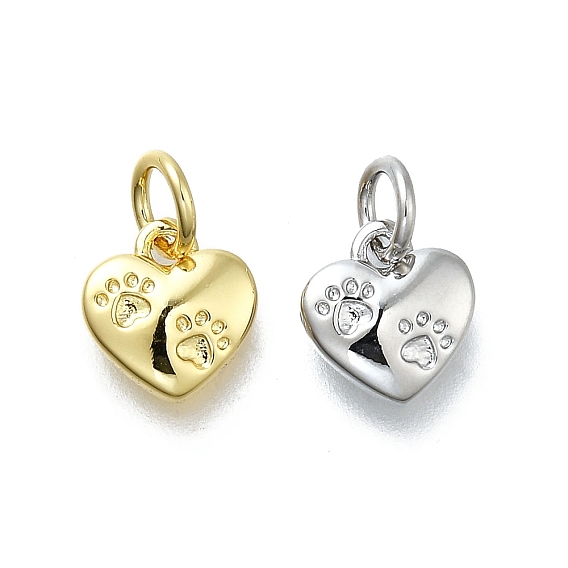 Латунные подвески, сердце прелести, долговечный, без свинца и без кадмия, стойки покрытие, с целью перехода в кольце
