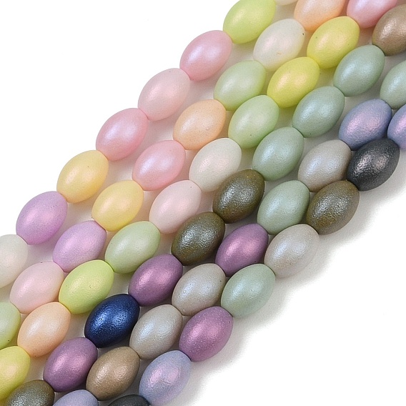 Выпечки нарисованных стеклянных бусин прядей, рис, окрашенная и подогревом