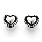 925 Sterling Silver Beads, Heart