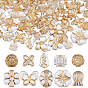 100 шт. 10 стили металлические прозрачные акриловые бусины, с золотым покрытием, разнообразные