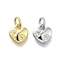 Латунные подвески, сердце прелести, долговечный, без свинца и без кадмия, стойки покрытие, с целью перехода в кольце