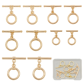 10шт. 5 стили латунные застежки-тоглы, с прыжковых колец, кольцо