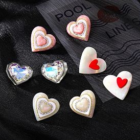 Resin Heart Earrings - Minimalist, Colorful, Laser, Fashionable.