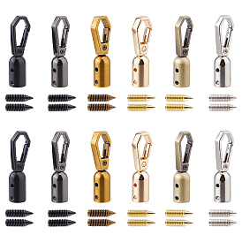 12 наборы 6 цвета сплав подвески застежки, колонка