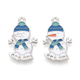 Рождественская подставка, гальваническое покрытие, сплав, эмаль, подвески в виде снеговиков, без кадмия, без никеля и без свинца, платина