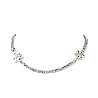 304 ожерелья из нержавеющей стали со звездой Давида, не тускнеет