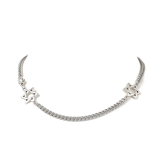 304 ожерелья из нержавеющей стали со звездой Давида, не тускнеет