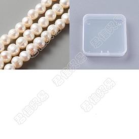 Nbeads 1 Strands Natural Cultured Freshwater Pearl Beads Strands, Round