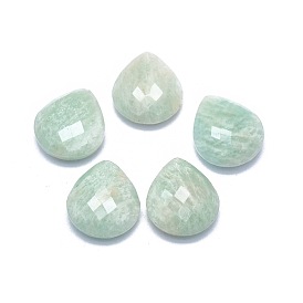 Natural Amazonite Beads, Half Drilled, Drop, Faceted