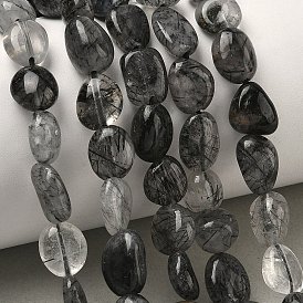 Натуральный турмалированный кварц / черный рутиловый кварц, самородки, упавший камень