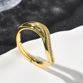 Латунные микро проложить пальцев кольца кубического циркония, долговечный, стойки покрытие, без свинца и без кадмия