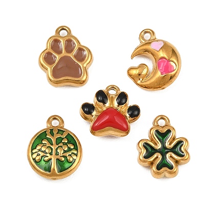 304 прелести нержавеющей стали, с эмалью, золотые