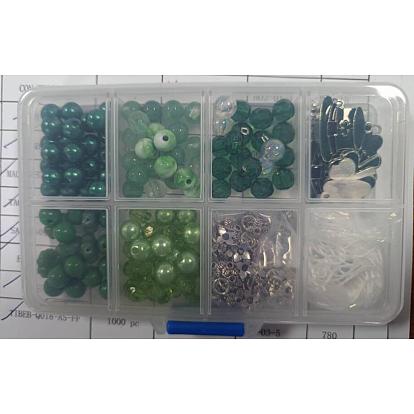 Saint Patrick's Day Theme DIY Alloy Enamel Charm & Acrylic Beads Bracelets Making Kits