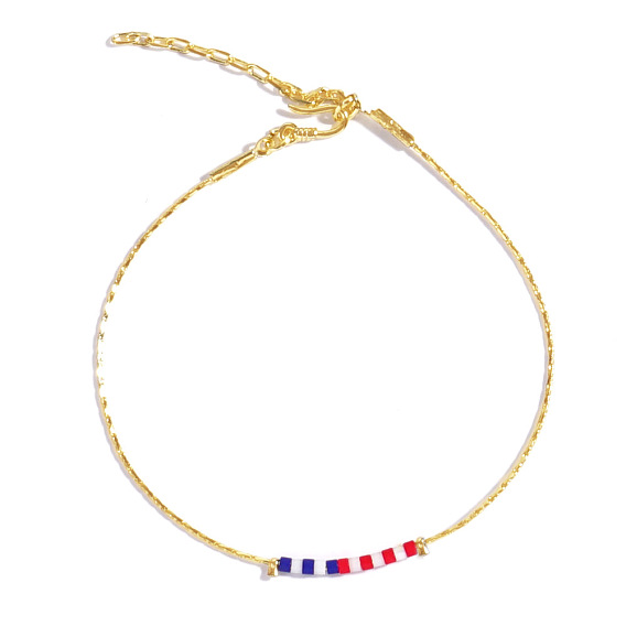 День независимости стеклянный бисер браслет для женщин