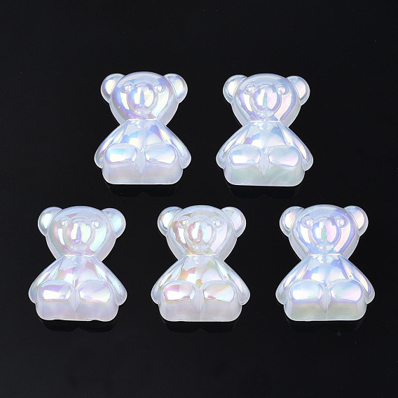 Electroplate Acrylic Cabochons, Bear