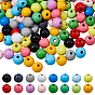 640Pcs 16 Colors Schima Wood Beads, Round
