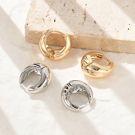 Латунь обруч серьги для женщин, кольцо