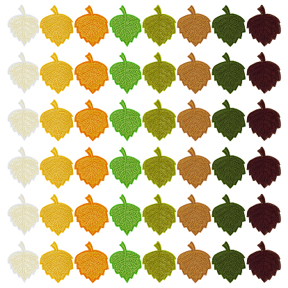 48 шт. 8 цветов компьютерная вышивка ткань термоклеевые заплатки, наклейка на утюг, аксессуары для костюма, аппликация, лист