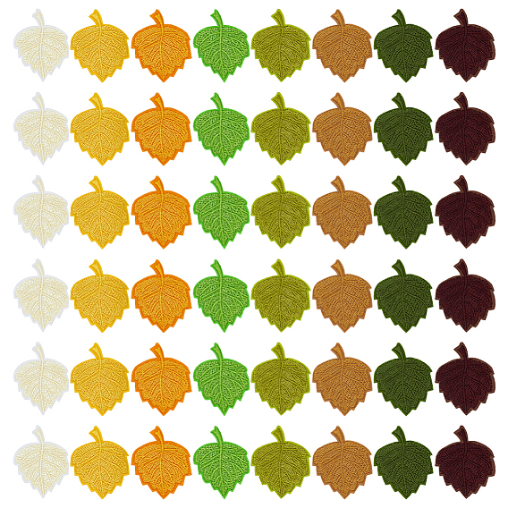 48 шт. 8 цветов компьютерная вышивка ткань термоклеевые заплатки, наклейка на утюг, аксессуары для костюма, аппликация, лист