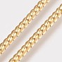 PVD Vacuum Plating Brass Chain Necklaces Making, with Lobster Claw Clasps, Long-lasting Plated, Real 24K Gold Plated
