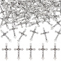 100Pcs Tibetan Style Alloy Pendants, Crucifix Cross Charms, Cadmium Free & Lead Free, For Easter