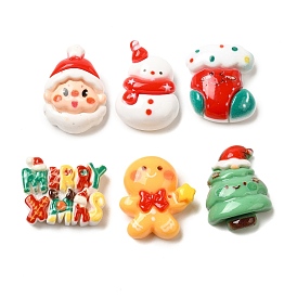 Christmas Theme Opaque Resin Cabochons