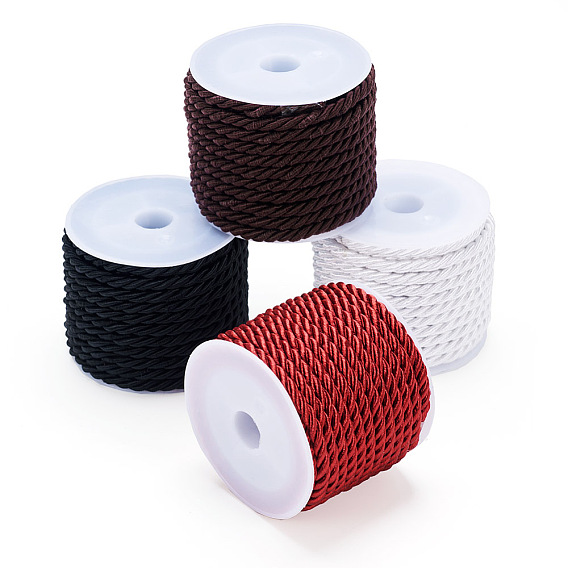 4 рулоны 4 цветной шнур из полиэстера, витой шнур