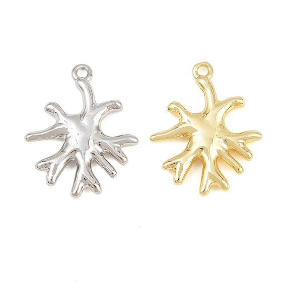 Brass Pendants, Coral Branch Charm, Long-Lasting Plated, Cadmium Free & Lead Free