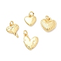 Латунь прелести, сердце, долговечный, стойки покрытие, с прыжковых колец