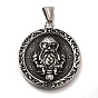 Викинг 304 подвески из нержавеющей стали, плоский круглый с амулетом Одина