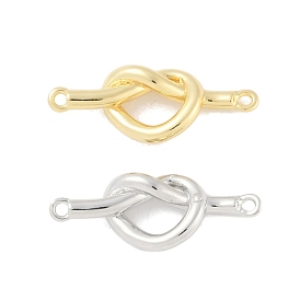 Rack Plating Brass Connector Charms, Long-Lasting Plated, Lead Free & Cadmium Free, Heart