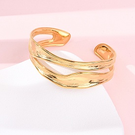 304 женские браслеты-манжеты из нержавеющей стали, ионное покрытие (ip)