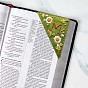 26 Letter Embroidery Corner Bookmarks, Personalized Hand Embroidered Bookmark, Flower Felt Triangle Corner Page Marker, for Book Reading Lovers Teachers, Square