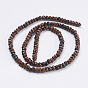 Natural Mahogany Obsidian Beads Strands, Faceted, Rondelle
