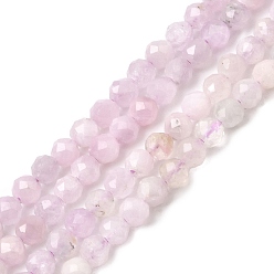 Природные кунцит бисер нитей, круглые, граненые