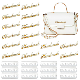 16 наборы этикеток ручной работы из сплава, с шайбой, для изготовления пакетов, слово