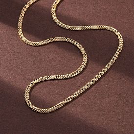 2.5мм 304 ожерелья из нержавеющей стали с двойной коробкой, ионное покрытие (ip)