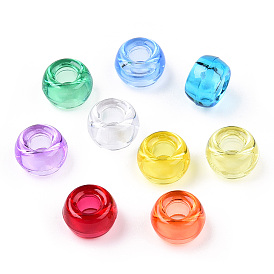 Transparent Plastic Beads, Barrel