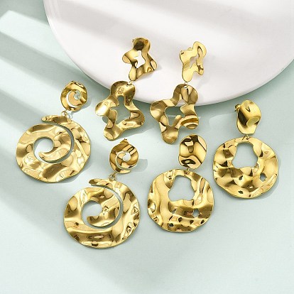 304 серьги-гвоздики из нержавеющей стали для женщин, ионное покрытие (ip), реальный 14 k позолоченный