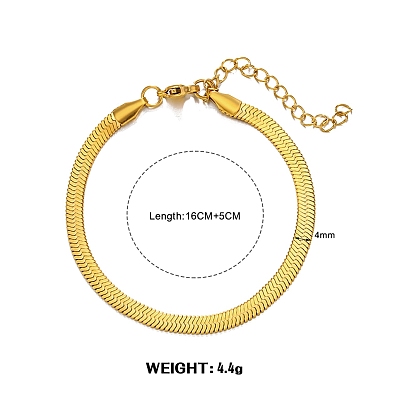 304 браслеты из нержавеющей стали с плоской змеиной косточкой для женщин и мужчин